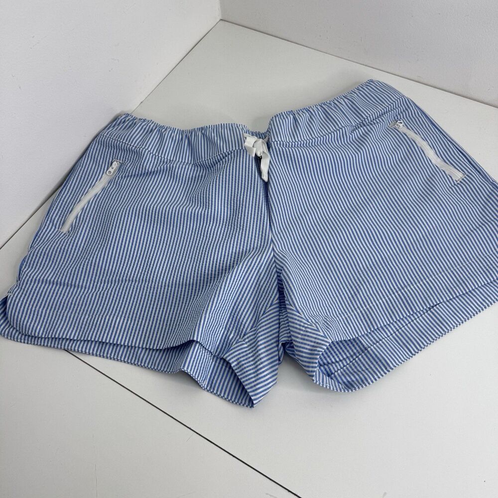 Blue Striped Women’s Drawstring Shorts
